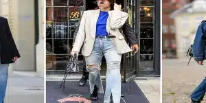 Jeans with Snaps on the Side for a Stylish Look