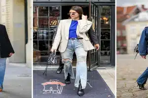 Jeans with Snaps on the Side for a Stylish Look